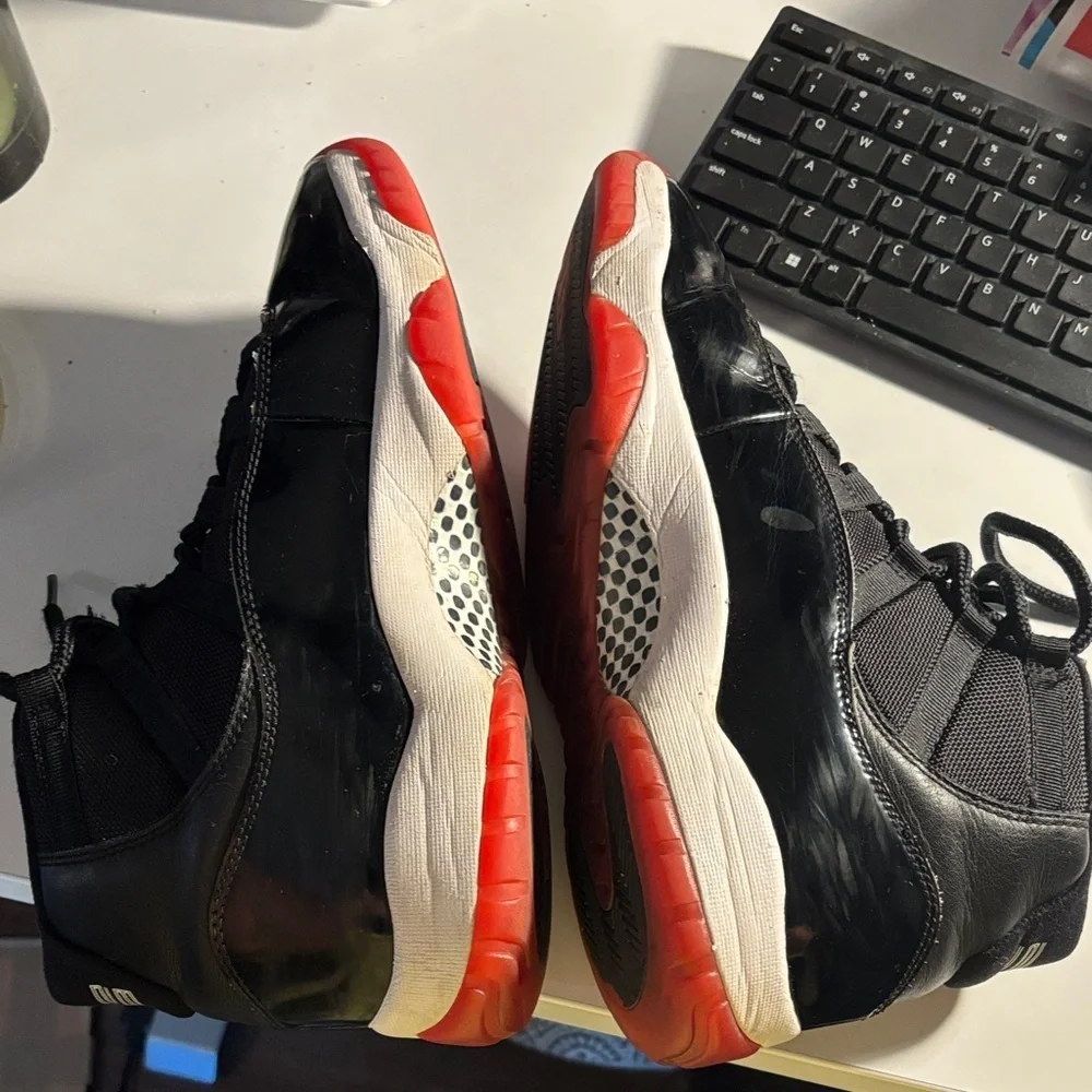 Jordan Black and Red Sneakers